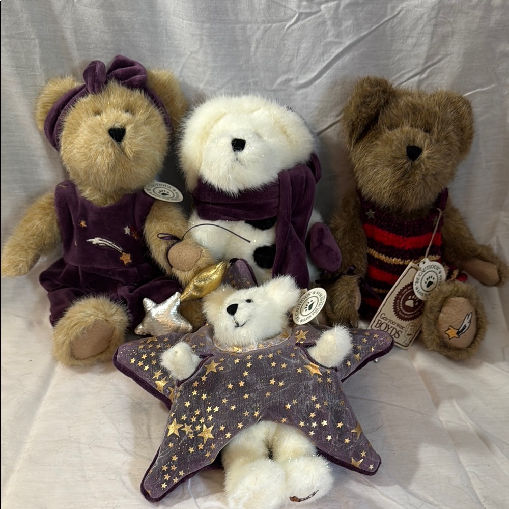 NWT set of 4 Gen-yoo-wine Boyd Bears‎ star collection